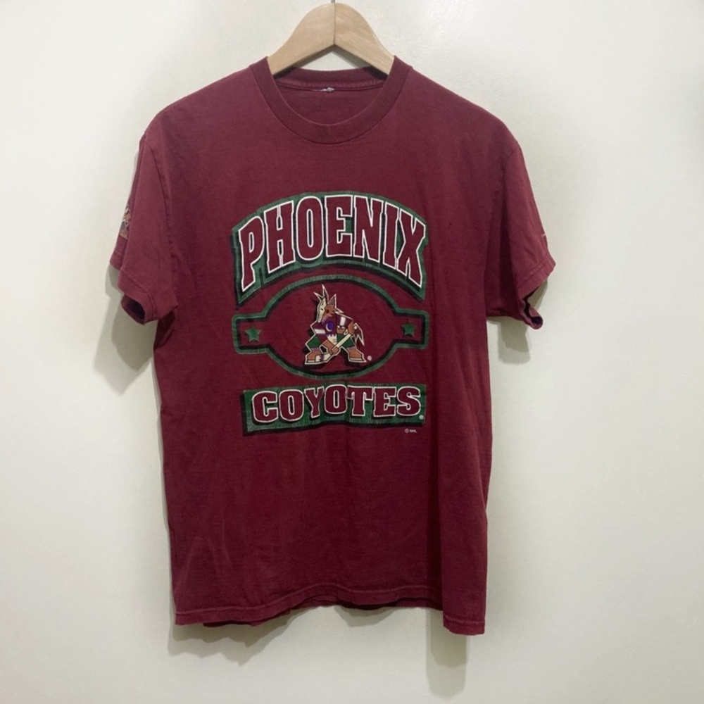 Vintage Phoenix Coyotes 90s T-Shirt Maroon Size Small